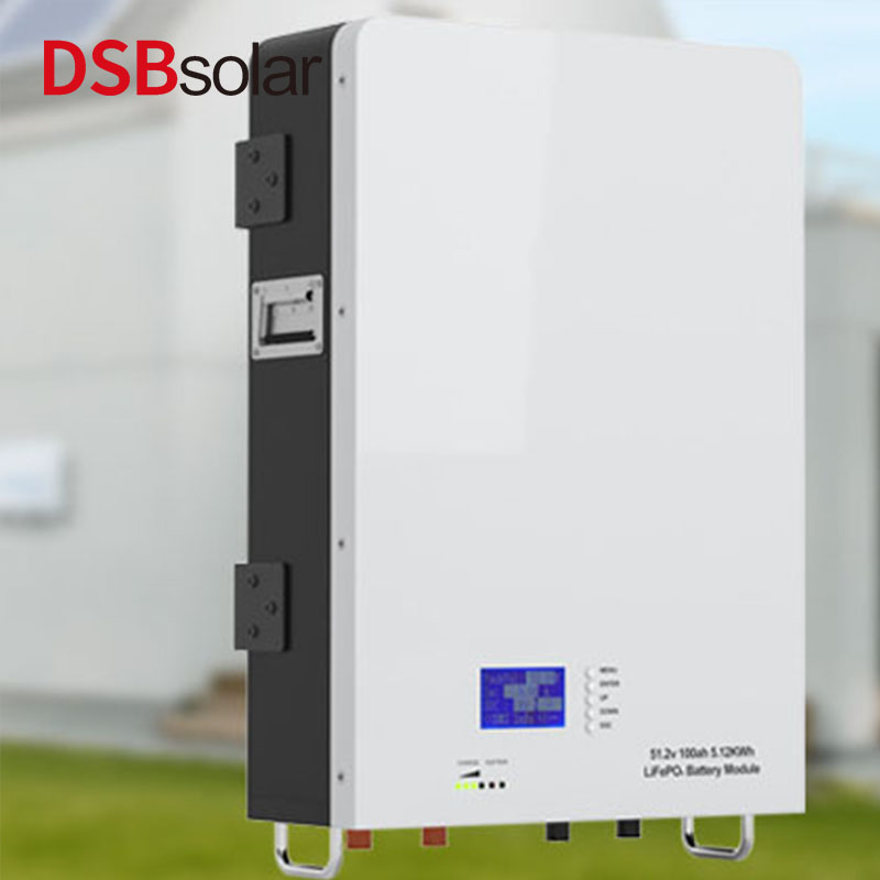 DSBsolar 48V100Ah Home Energy Storage Battery Lithium Iron Phosphate 4.8Kwh Lithium Battery Wall Mounted Solar Cell