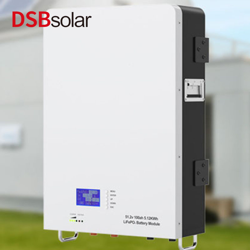 DSBsolar 48V100Ah Home Energy Storage Battery Lithium Iron Phosphate 4.8Kwh Lithium Battery Wall Mounted Solar Cell