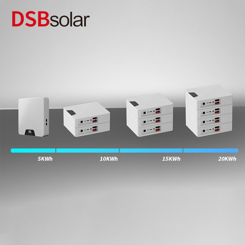 DSBsolar Wall-Mounted Energy Storage Battery Solar Photovoltaic Power Generation 5Kwh Lithium Iron Phosphate Battery 48V100 Ah Home Energy Storage