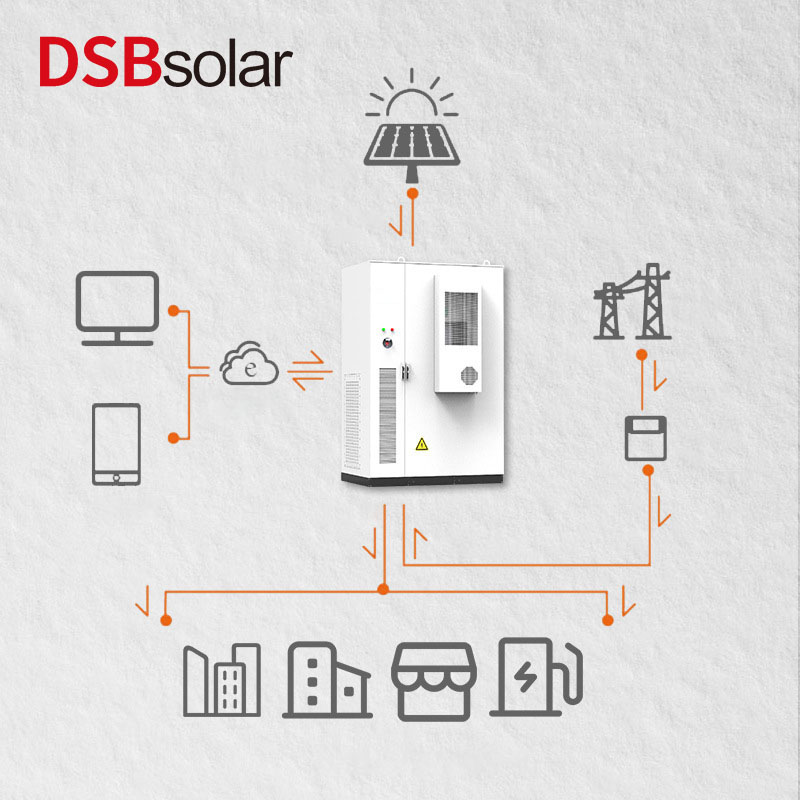 DSBsolar High-Power Industrial And Commercial Energy Storage System Solar Photovoltaic Lithium Iron Phosphate Integrated Energy Storage Cabinet 110Kw Wholesale