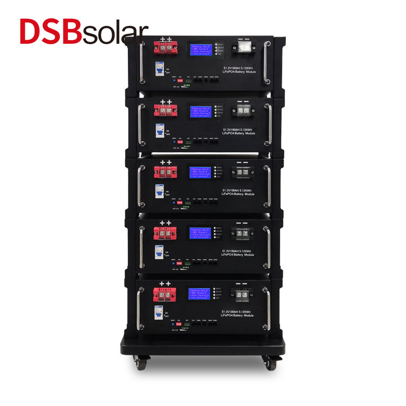 DSBsolar 51.2V100Ah Rack Mounted 4U Lithium Iron Phosphate Battery 5Kwh Solar Photovoltaic Power Generation Home Energy Storage Battery