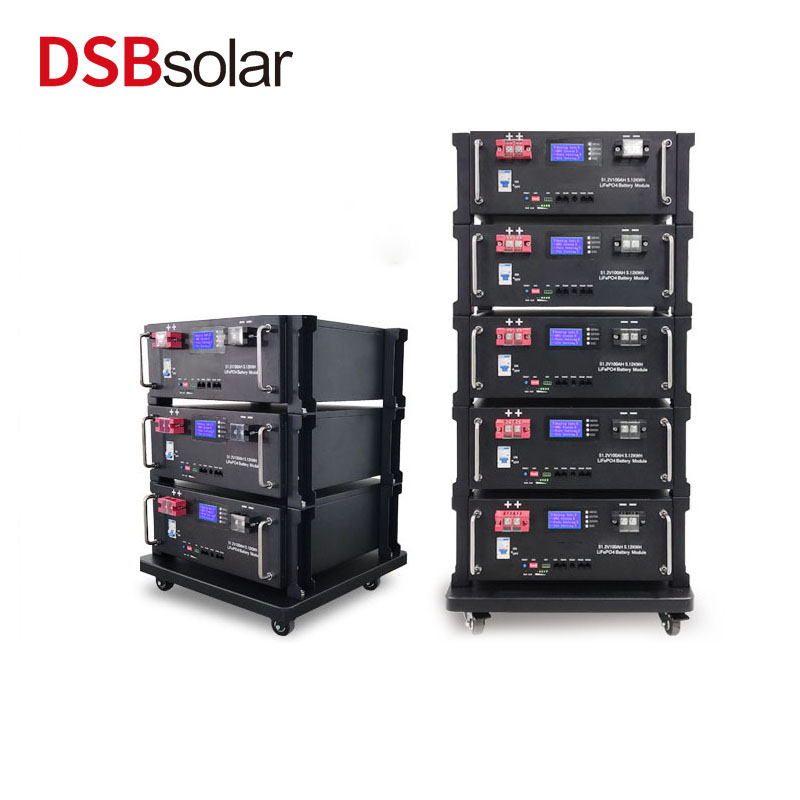 DSBsolar 51.2V100Ah Rack Mounted 4U Lithium Iron Phosphate Battery 5Kwh Solar Photovoltaic Power Generation Home Energy Storage Battery