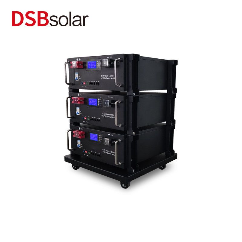 DSBsolar 51.2V100Ah Rack Mounted 4U Lithium Iron Phosphate Battery 5Kwh Solar Photovoltaic Power Generation Home Energy Storage Battery