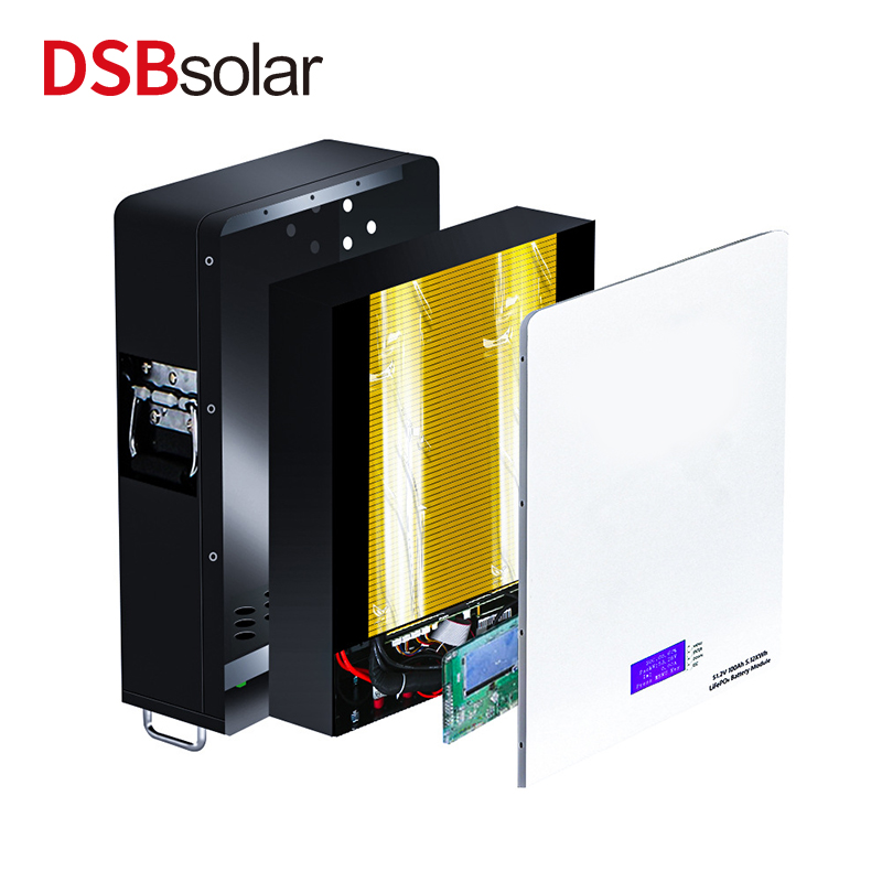 DSBsolar 51.2V48V100Ah200Ah Wall-Mounted Solar Home Energy Storage Lithium Iron Phosphate Battery Emergency Power Supply