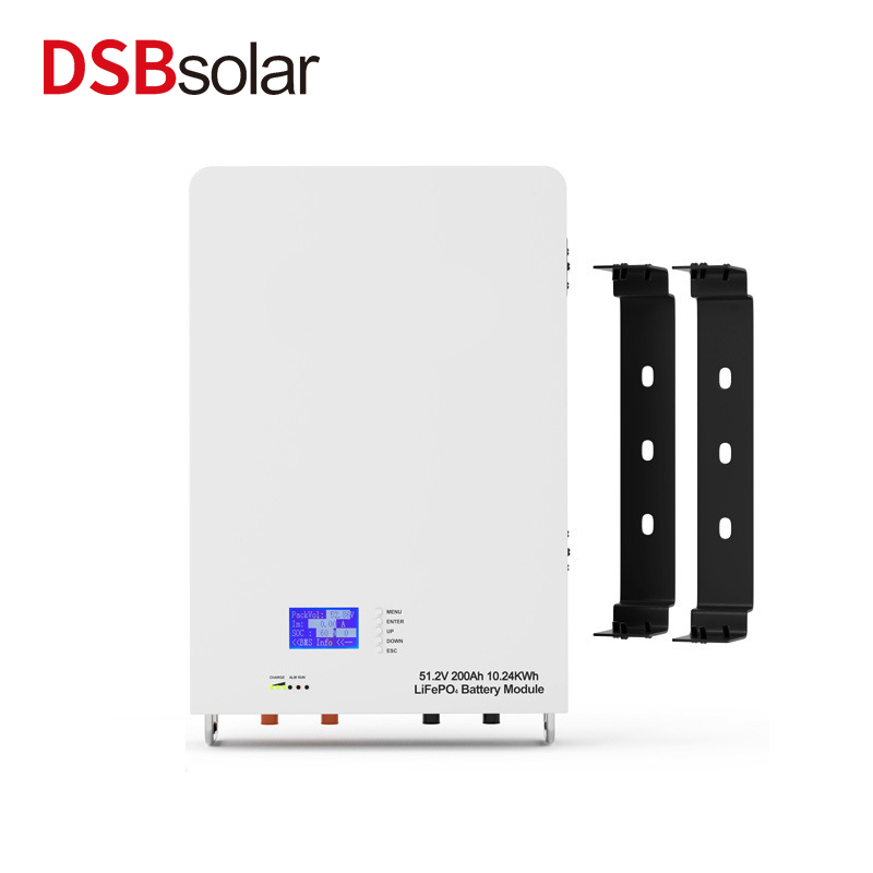 DSBsolar 51.2V48V100Ah200Ah Wall-Mounted Solar Home Energy Storage Lithium Iron Phosphate Battery Emergency Power Supply