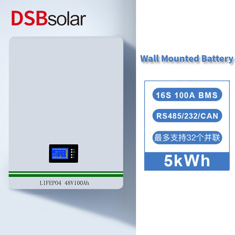 DSBsolar Home 24V100Ah Wall-Mounted Energy Storage Lithium-Ion Lithium Iron Phosphate Battery Export Power Wall Solar Pv