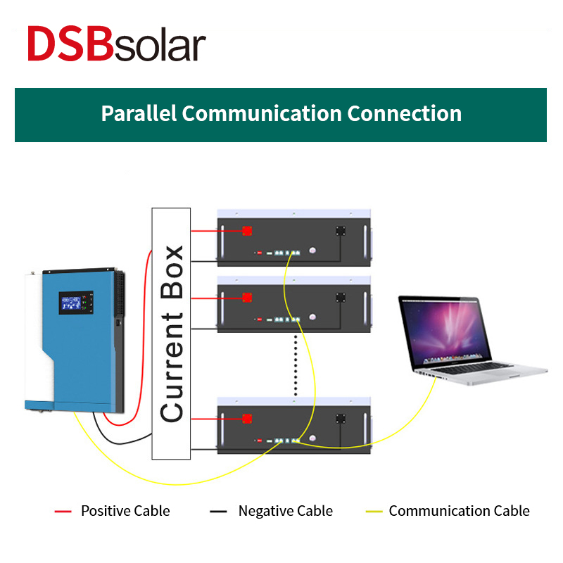 DSBsolar 51.2V100Ah Lithium Iron Phosphate Battery Pack Wall-Mounted Home Energy Storage Power Small Power Station