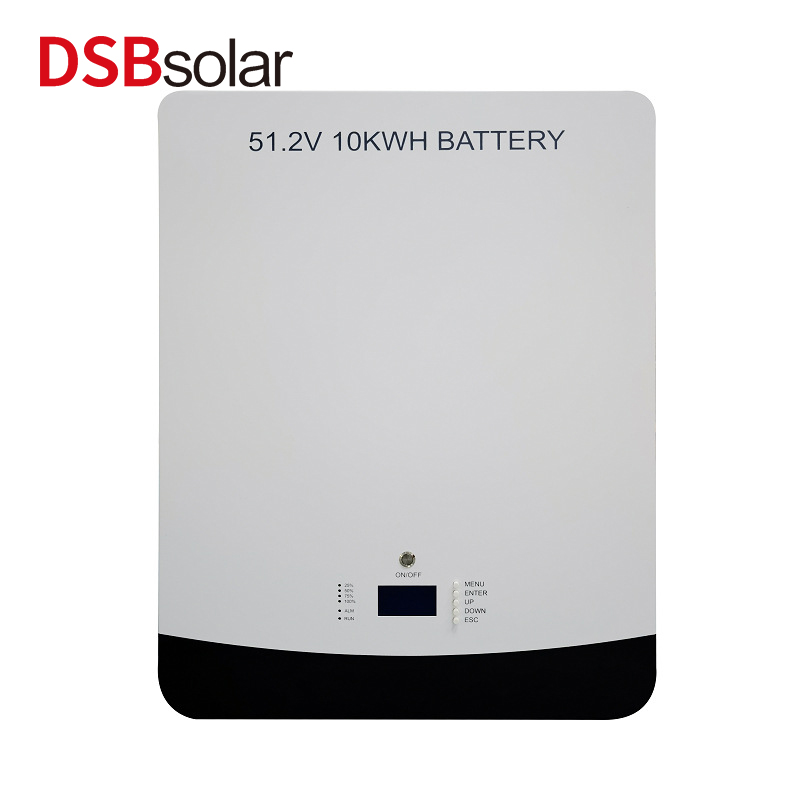 DSBsolar Wall-Mounted Home Energy Storage Power Supply 10000Wh Large Capacity Lithium Iron Phosphate 48V51.2V Rechargeable Lithium Battery Pack