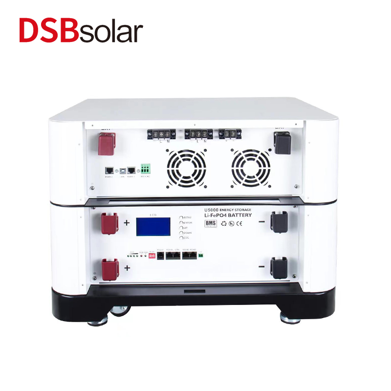 DSBsolar Stacked Lithium Energy Storage Battery Home Lithium Iron Phosphate Battery Pack Energy Storage System Can Move Module Power Reverse Control