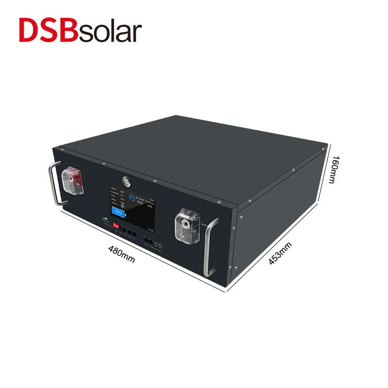 DSBsolar Rackmount Touch Energy Storage System 48V51.2V100Ah Lithium Iron Phosphate Battery Industrial Ups Uninterruptible Power Supply
