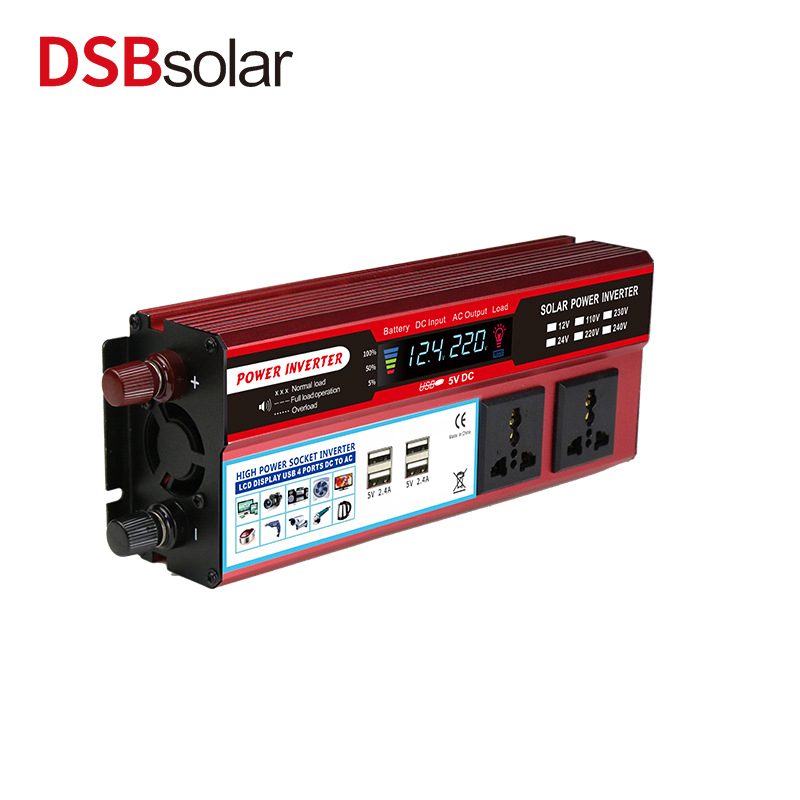 DSBsolar 2000W Inverter Car Inverter Solar Pv Inverter Power Converter With 4 Usb Fast Charge