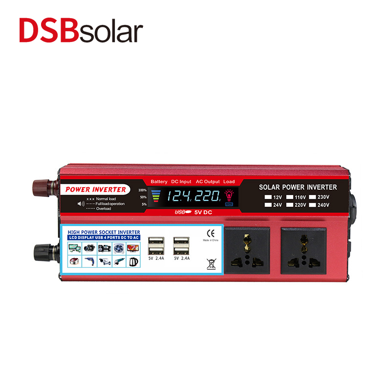 DSBsolar 2000W Inverter Car Inverter Solar Pv Inverter Power Converter With 4 Usb Fast Charge