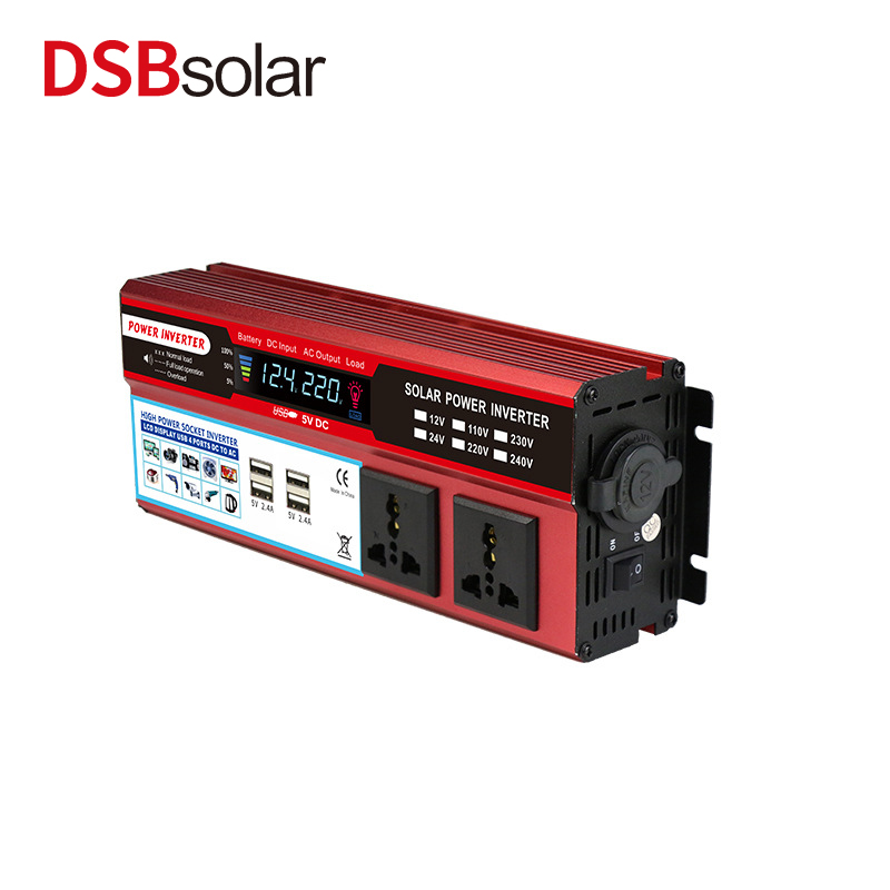 DSBsolar 2000W Inverter Car Inverter Solar Pv Inverter Power Converter With 4 Usb Fast Charge