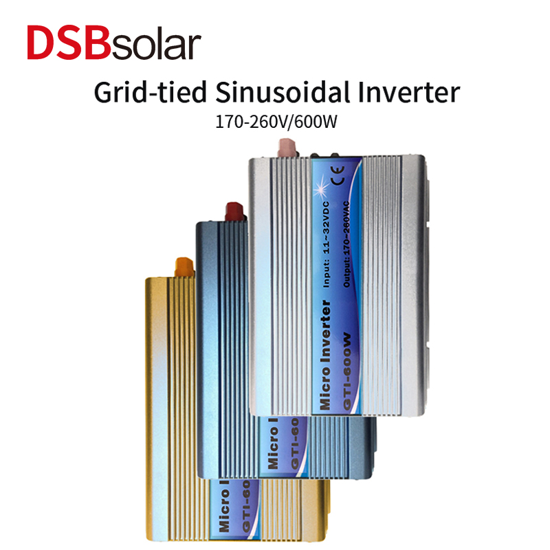 DSBsolar 110V220V600W Solar Inverter Grid-Connected Inverter Sine Wave Photovoltaic Power Generation Inverter