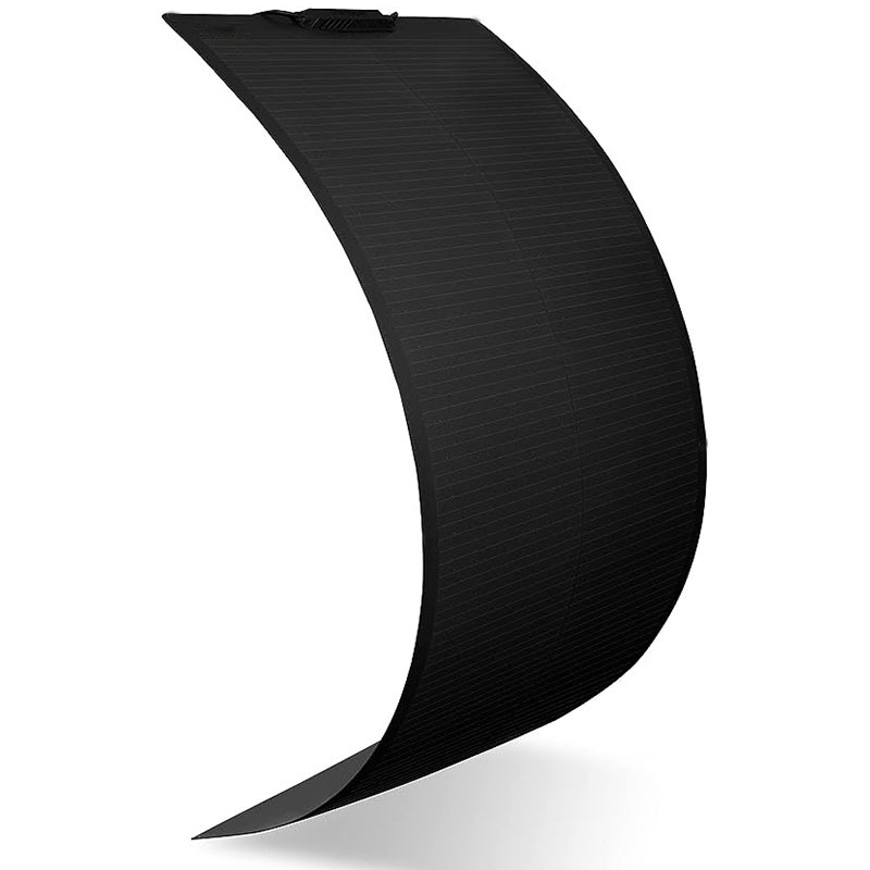 DSBsolar 100W single crystal semi-flexible all-black solar panel ETFE can be bent for outdoor camping RV