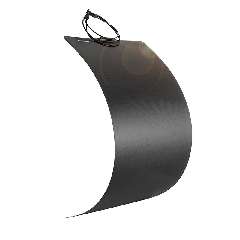 DSBsolar 100W single crystal semi-flexible all-black solar panel ETFE can be bent for outdoor camping RV
